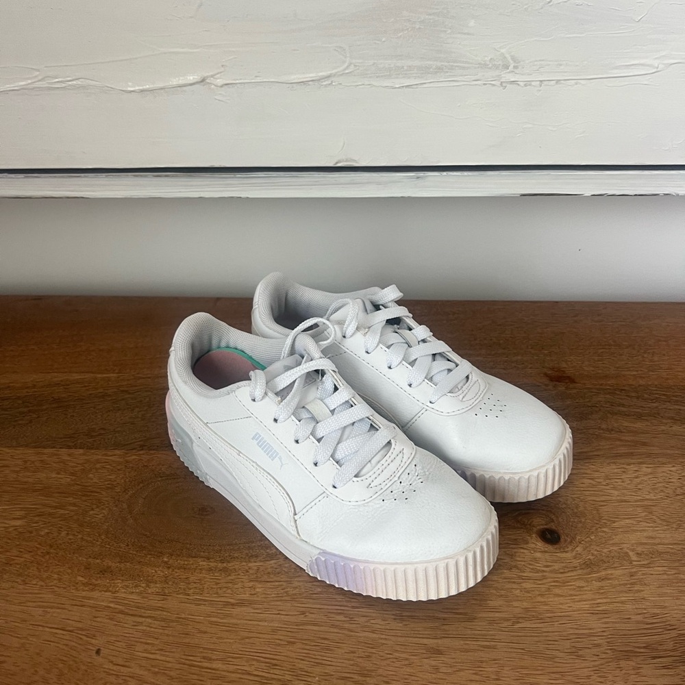 Puma White Sneakers with Chunky Sole